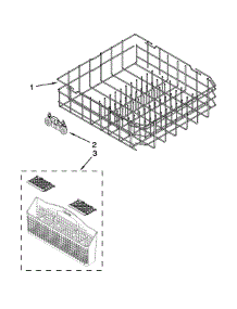 Lower Rack Parts parts for Kenmore Dishwasher 665.13549N411 (66513549N411, 665 13549N411) from AppliancePartsPros.com