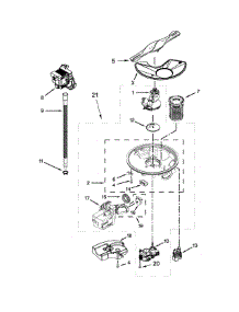 Pump, Washarm And Motor Parts parts for Kenmore Dishwasher 665.13549N411 (66513549N411, 665 13549N411) from AppliancePartsPros.com