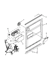 Inner Door Parts parts for Kenmore Dishwasher 665.13549N411 (66513549N411, 665 13549N411) from AppliancePartsPros.com
