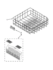 Lower Rack Parts parts for Kenmore Dishwasher 665.13549N412 (66513549N412, 665 13549N412) from AppliancePartsPros.com