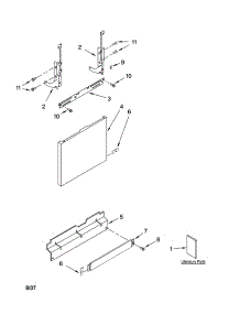 Door And Panel Parts parts for Kenmore Dishwasher 665.13552K700 (66513552K700, 665 13552K700) from AppliancePartsPros.com