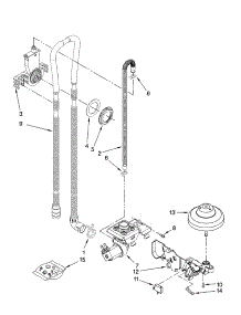 Fill, Drain And Overfill Parts parts for Kenmore Dishwasher 665.13559K700 (66513559K700, 665 13559K700) from AppliancePartsPros.com