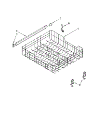 Upper Rack And Track Parts parts for Kenmore Dishwasher 665.13569K700 (66513569K700, 665 13569K700) from AppliancePartsPros.com