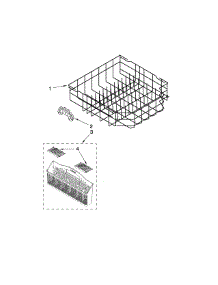 Lower Rack Parts parts for Kenmore Dishwasher 665.13572K700 (66513572K700, 665 13572K700) from AppliancePartsPros.com