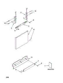Door And Panel Parts parts for Kenmore Dishwasher 665.13582K700 (66513582K700, 665 13582K700) from AppliancePartsPros.com