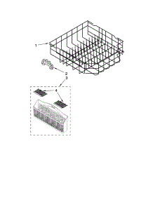 Lower Rack Parts, Optional Parts (Not Included) parts for Kenmore Dishwasher 665.13582K700 (66513582K700, 665 13582K700) from AppliancePartsPros.com