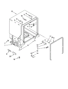 Tub And Frame Parts parts for Kenmore Dishwasher 665.13583K700 (66513583K700, 665 13583K700) from AppliancePartsPros.com