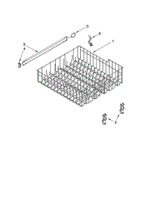 Upper Rack And Track Parts parts for Kenmore Dishwasher 665.13589K700 (66513589K700, 665 13589K700) from AppliancePartsPros.com