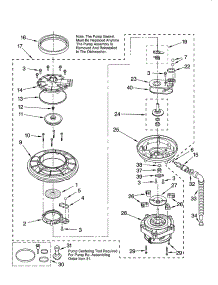 Pump And Motor Parts parts for Kenmore Dishwasher 665.13599K600 (66513599K600, 665 13599K600) from AppliancePartsPros.com