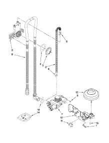 Fill, Overflow And Drain Parts parts for Kenmore Dishwasher 665.13632K902 (66513632K902, 665 13632K902) from AppliancePartsPros.com