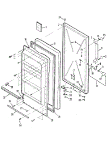 Door parts for Kenmore Freezer 253.8292380 (2538292380, 253 8292380) from AppliancePartsPros.com