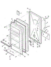 Door parts for Kenmore Freezer 253.8292381 (2538292381, 253 8292381) from AppliancePartsPros.com