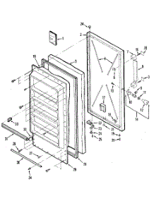 Door parts for Kenmore Freezer 253.8292610 (2538292610, 253 8292610) from AppliancePartsPros.com