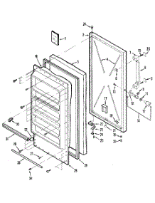 Door parts for Kenmore Freezer 253.8293610 (2538293610, 253 8293610) from AppliancePartsPros.com