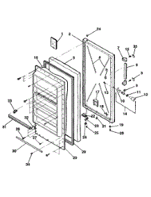 Door parts for Kenmore Freezer 253.8293611 (2538293611, 253 8293611) from AppliancePartsPros.com