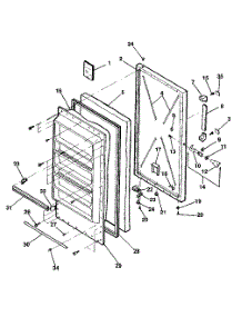 Door parts for Kenmore Freezer 253.8293911 (2538293911, 253 8293911) from AppliancePartsPros.com