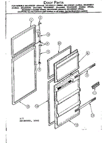 Door Parts parts for Kenmore Refrigerator 253.8332201 (2538332201, 253 8332201) from AppliancePartsPros.com
