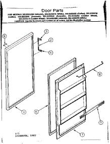 Door Parts parts for Kenmore Refrigerator 253.8333230 (2538333230, 253 8333230) from AppliancePartsPros.com