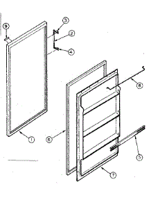 Door Parts parts for Kenmore Refrigerator 253.8333261 (2538333261, 253 8333261) from AppliancePartsPros.com