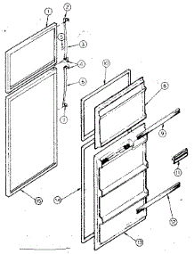 Door Parts parts for Kenmore Refrigerator 253.8334105 (2538334105, 253 8334105) from AppliancePartsPros.com