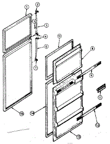 Door Parts parts for Kenmore Refrigerator 253.8334113 (2538334113, 253 8334113) from AppliancePartsPros.com