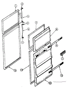 Door Parts parts for Kenmore Refrigerator 253.8334242 (2538334242, 253 8334242) from AppliancePartsPros.com
