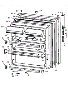 Fresh Food Door parts for Kenmore Refrigerator 363.78965893 (36378965893, 363 78965893) from AppliancePartsPros.com