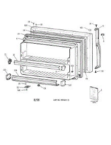 Freezer Door parts for Kenmore Refrigerator 363.78965895 (36378965895, 363 78965895) from AppliancePartsPros.com