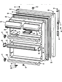 Fresh Food Door parts for Kenmore Refrigerator 363.78967890 (36378967890, 363 78967890) from AppliancePartsPros.com