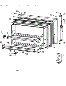 Freezer Door parts for Kenmore Refrigerator 363.78967890 (36378967890, 363 78967890) from AppliancePartsPros.com