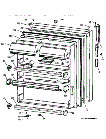 Fresh Food Door parts for Kenmore Refrigerator 363.78967894 (36378967894, 363 78967894) from AppliancePartsPros.com