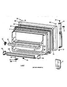 Freezer Door parts for Kenmore Refrigerator 363.78967894 (36378967894, 363 78967894) from AppliancePartsPros.com