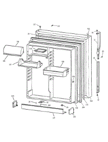 Fresh Food Door parts for Kenmore Refrigerator 363.79265990 (36379265990, 363 79265990) from AppliancePartsPros.com