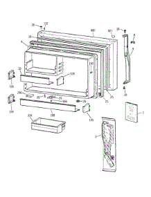 Freezer Door parts for Kenmore Refrigerator 363.79267990 (36379267990, 363 79267990) from AppliancePartsPros.com