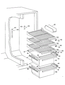 Fresh Food Section parts for Kenmore Refrigerator 363.8400410 (3638400410, 363 8400410) from AppliancePartsPros.com