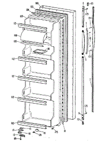 Fresh Food Door parts for Kenmore Refrigerator 363.8400411 (3638400411, 363 8400411) from AppliancePartsPros.com