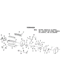Icemaker parts for Kenmore Refrigerator 363.8400416 (3638400416, 363 8400416) from AppliancePartsPros.com