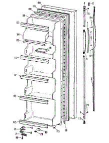 Fresh Food Door parts for Kenmore Refrigerator 363.8400416 (3638400416, 363 8400416) from AppliancePartsPros.com