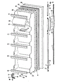 Fresh Food Door parts for Kenmore Refrigerator 363.8500410 (3638500410, 363 8500410) from AppliancePartsPros.com