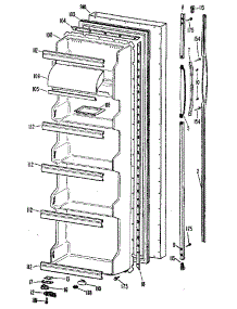 Fresh Food Door parts for Kenmore Refrigerator 363.8500412 (3638500412, 363 8500412) from AppliancePartsPros.com