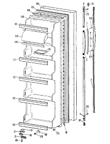Fresh Food Door parts for Kenmore Refrigerator 363.8500415 (3638500415, 363 8500415) from AppliancePartsPros.com