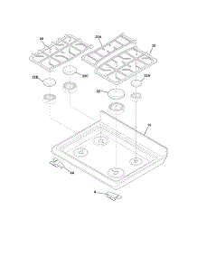 Top / Drawer parts for Kenmore Range 790.78012002 (79078012002, 790 78012002) from AppliancePartsPros.com