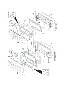 Doors parts for Kenmore Range 790.78013001 (79078013001, 790 78013001) from AppliancePartsPros.com