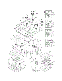 Burner parts for Kenmore Range 790.78013001 (79078013001, 790 78013001) from AppliancePartsPros.com