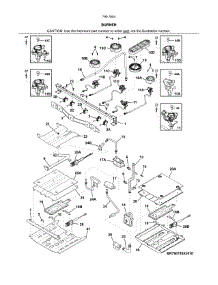 Burner parts for Kenmore Range 790.78042412 (79078042412, 790 78042412) from AppliancePartsPros.com
