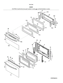 Door parts for Kenmore Range 790.78042414 (79078042414, 790 78042414) from AppliancePartsPros.com
