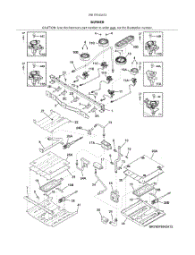 Burner parts for Kenmore Range 790.78143413 (79078143413, 790 78143413) from AppliancePartsPros.com