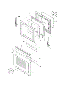 Door parts for Kenmore Range 790.78302010 (79078302010, 790 78302010) from AppliancePartsPros.com
