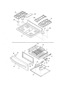 Top / Drawer parts for Kenmore Range 790.78303013 (79078303013, 790 78303013) from AppliancePartsPros.com