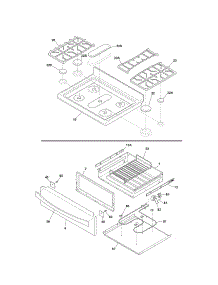 Top / Drawer parts for Kenmore Range 790.78309014 (79078309014, 790 78309014) from AppliancePartsPros.com